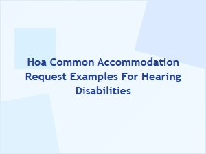 Common Hoa Accommodation Requests for Hearing Disabilities