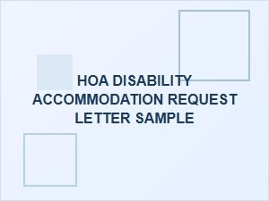 Sample Hoa Disability Accommodation Request Letter