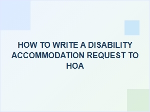 How to Write a Disability Accommodation Request to Your Hoa