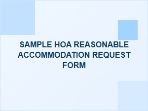 Sample Hoa Reasonable Accommodation Request Form